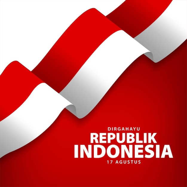 Vektor alles gute zum unabhängigkeitstag indonesiens, 17. august