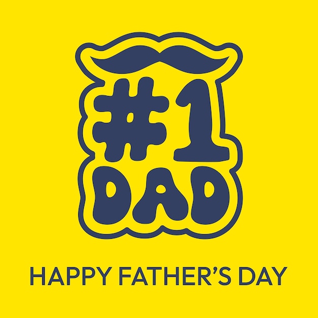Alles Gute zum Vatertag Nr. 1 Papa Papa Facebook Instagram Post Design