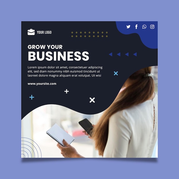 Allgemeine Business Square Flyer Vorlage