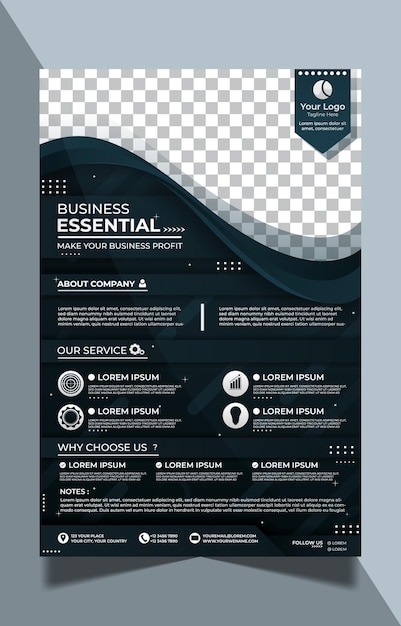 Vektor allgemeines poster von business essential
