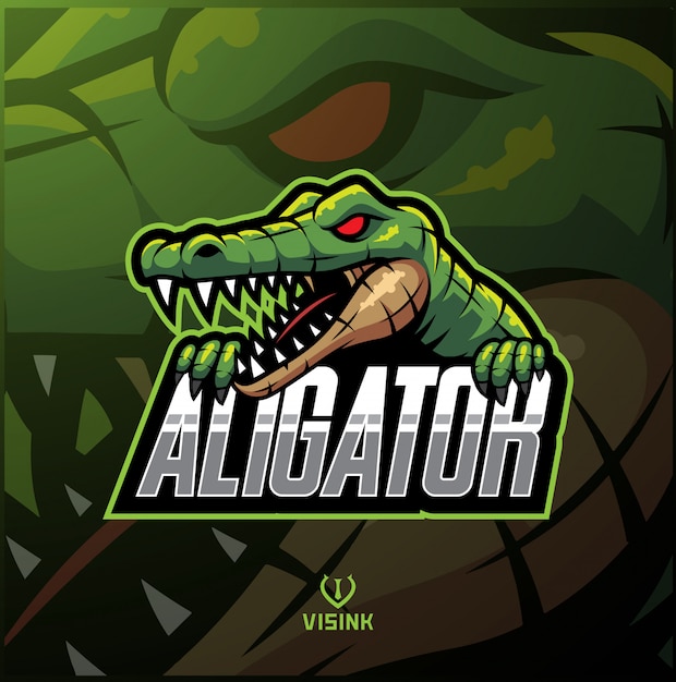 Alligator sport maskottchen-logo