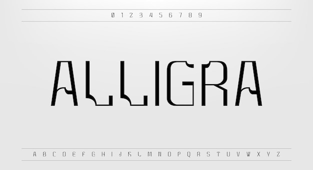 Alligra eine moderne digitale schrift mit kombination aus eckigen und abgerundeten ecken