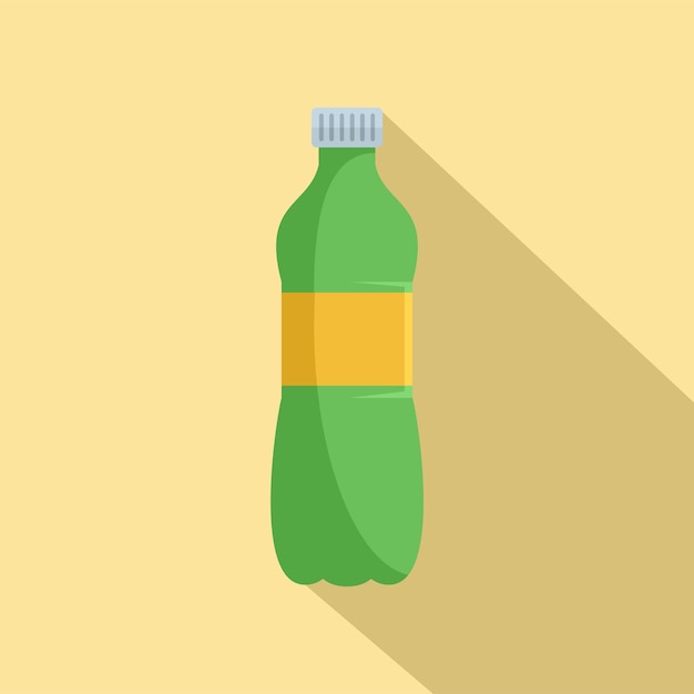 Aloe-plastikflaschen-symbol flache illustration des aloe-plastikflaschen-vektorsymbols für webdesign