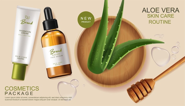 Aloe vera kosmetik realistisch