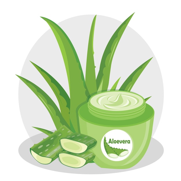 Aloe vera kosmetikcreme aloe vera hintergrunddesign