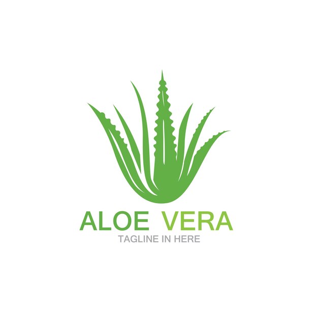 Aloe-Vera-Logo-Vektorillustrationsvorlage