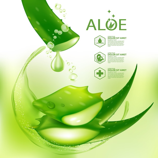 Aloe vera realistische pflanzenhautpflege kosmetik