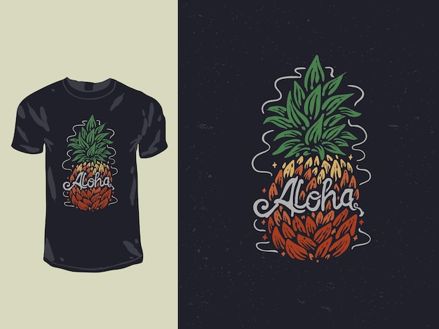 Aloha ananas-shirt design