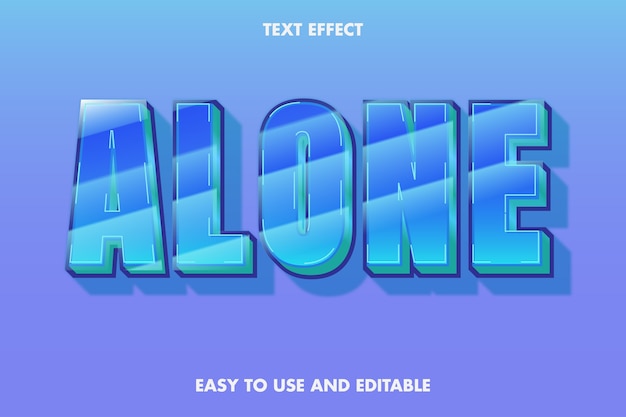 Alone text effect, bearbeitbarer text.