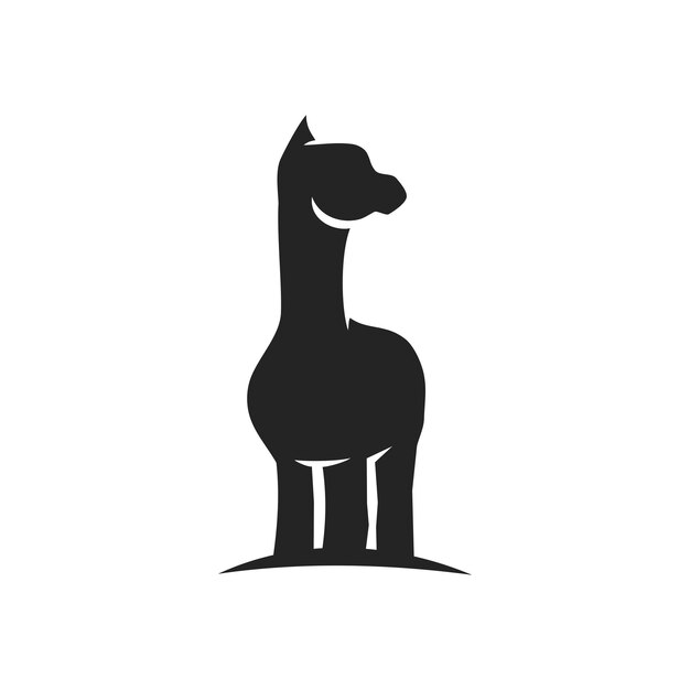 Vektor alpaca-logo-vorlage isolierte markenidentität icon abstrakt vektorgrafik