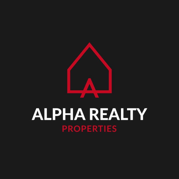 Vektor alpha realty-logo