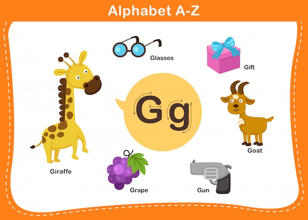 Alphabet buchstabe g illustration