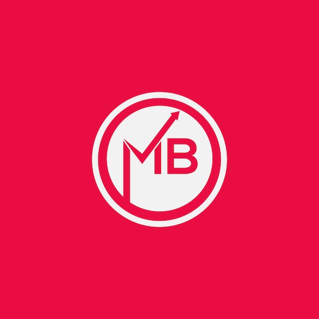 Vektor alphabet-buchstabe mb-logo-design