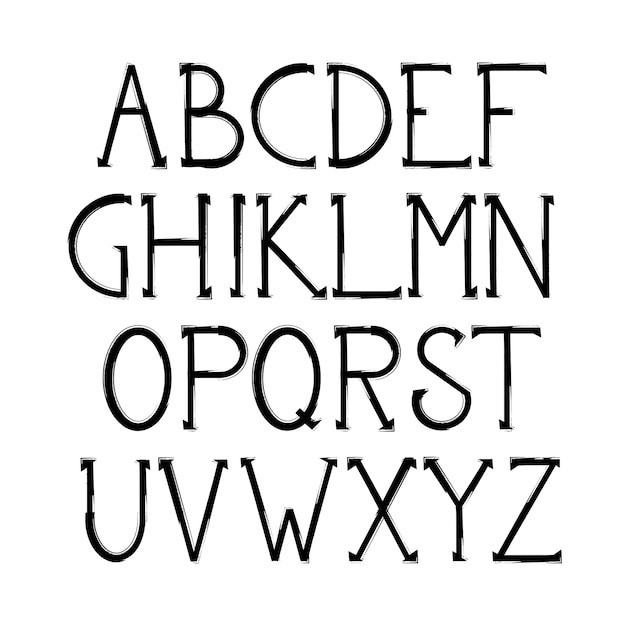 Vektor alphabet buchstaben sammlung