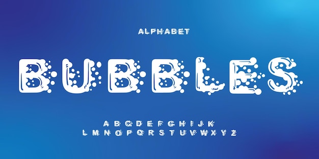 Alphabet-graffiti-blasen-typografie-set-konzept cartoon-symbol-vektor