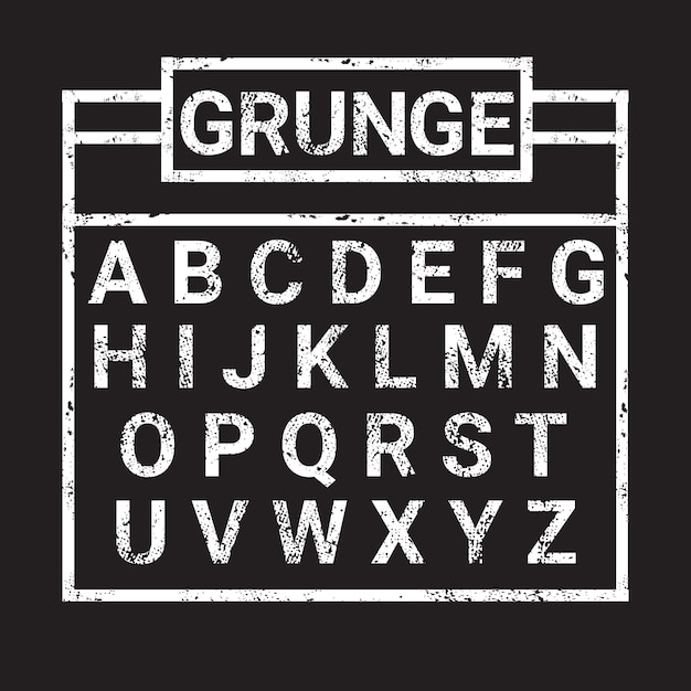 Alphabet grunge buchstaben sammlung text