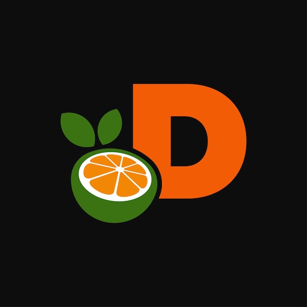 Alphabet orange d-logo