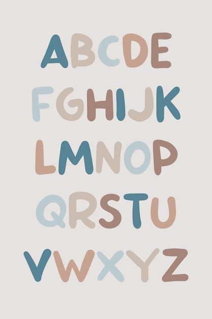 Alphabet poster druckbare pädagogische wandkunst homeschool dekoration