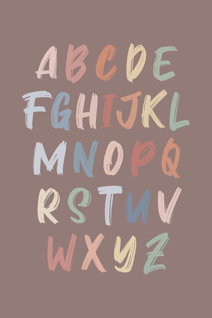 Vektor alphabet poster druckbare pädagogische wandkunst homeschool dekoration