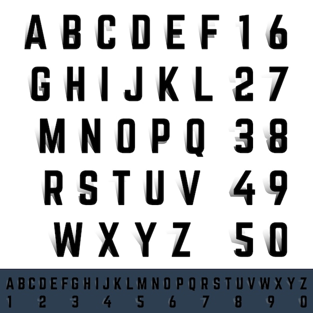 Alphabet Schatten Vorlage