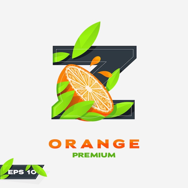 Alphabet z orange fruit edition