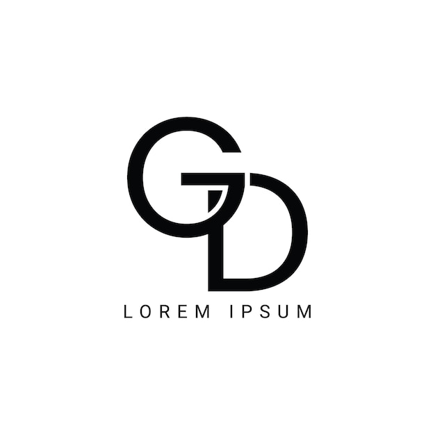 Alphabetbuchstaben-Logo GD GD G und D