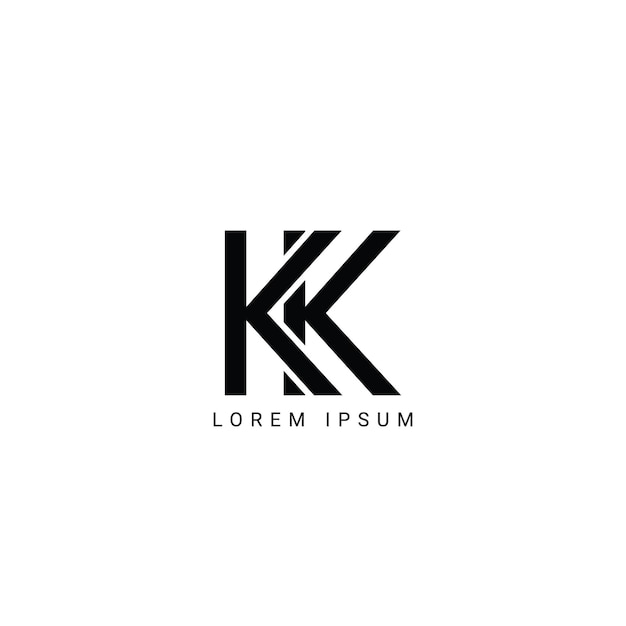 Alphabetbuchstaben-Logo KK K
