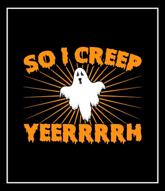 Vektor also krieche ich yeerrrm halloween t-shirt design vektorgrafik