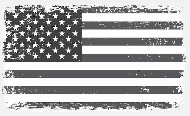 Alte amerikanische schwarzweiss-flagge