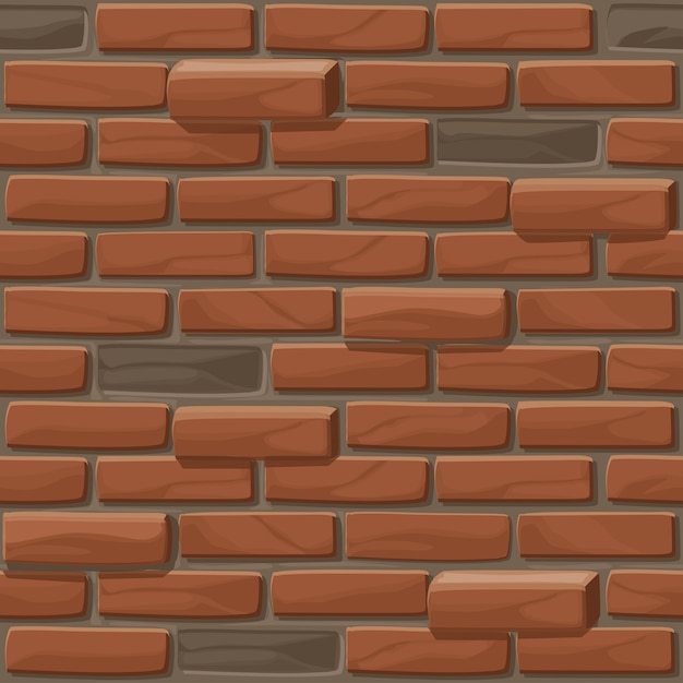 Alte Backsteinmauerbeschaffenheit nahtlos. Illustration Steine Wand. Nahtloses Muster