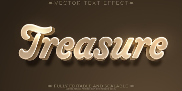 Alte bearbeitbare Text-Effekt bearbeitbare Schatz- und Gold-Text-Stil