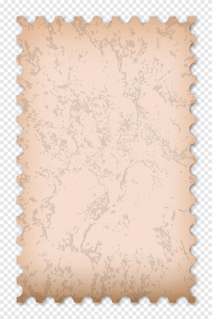 Alte Grunge-Briefmarke Saubere Briefmarkenvorlage Briefmarkenrand Mockup-Briefmarke mit Schatten Leere Briefmarke Vektor-Illustration