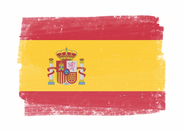 Vektor alte grunge-flagge von spanien