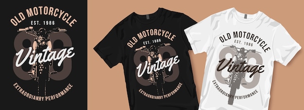 Alte Motorrad Vintage T-Shirt Designs