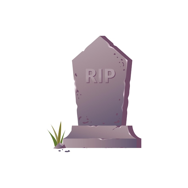 Alte steinerne Grabstein mit dem Titel RIP Illustration