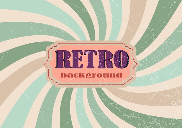 Alte Vektor-Retro-Vintage-Schrift auf Sonnenstrahlen-Hintergrund. Klassische Vintage-Retro-Strahlen-Hintergrund-Abs