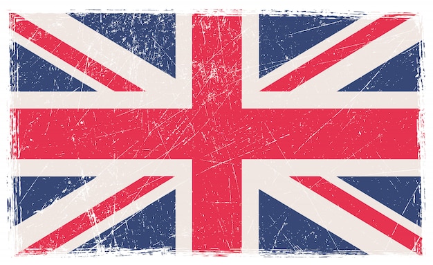 Alte zerkratzte britische Flagge