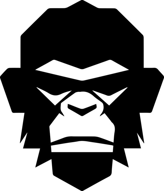 Vektor altes gorilla-kopf-logo