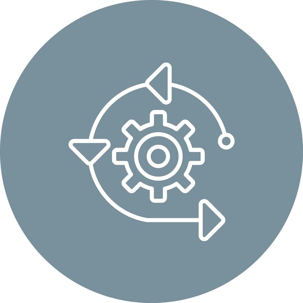 Altes Workstyle-Icon-Vektorbild Kann für Agile verwendet werden