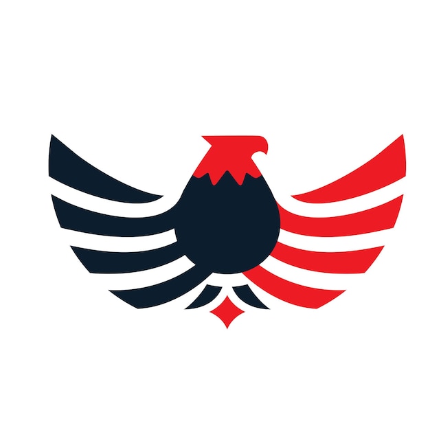 Vektor america eagle oil logo design inspiration intelligente, saubere und moderne logo-design-illustration