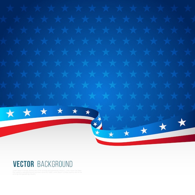 American Flag Hintergrund mit dekorativen wellig Form