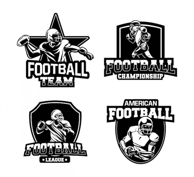 American football champions logo zeichen vektor-set