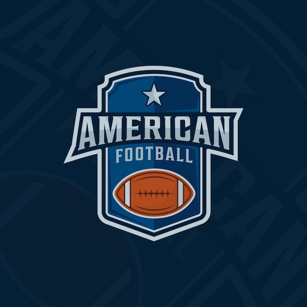 Vektor american football emblem logo vektor illustrationsvorlage icon grafikdesign sport des ballzeichens