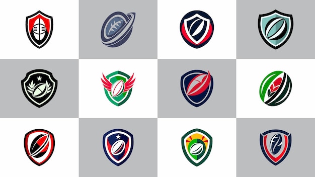 American football-logo-set set des rugby-logos rugby-vektor-set des rugby-logo-badge-designs
