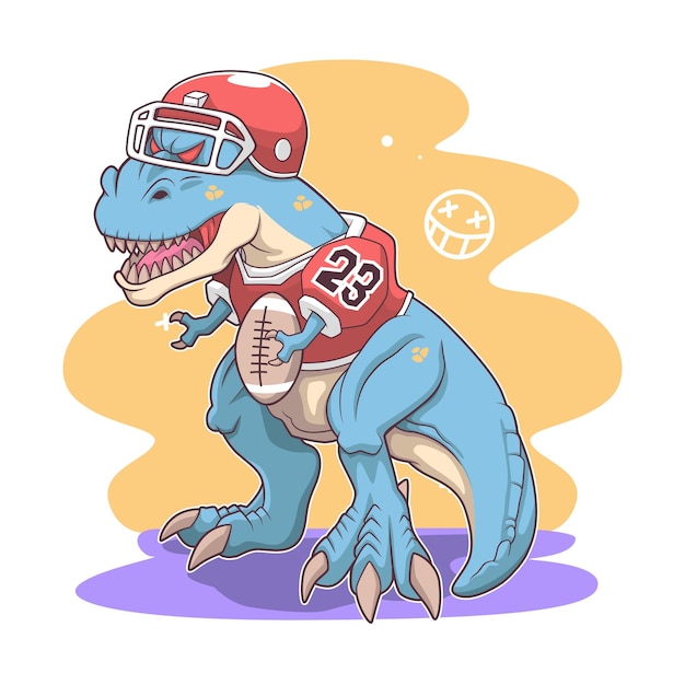 American-football-saurus-illustrationsdesignkopie