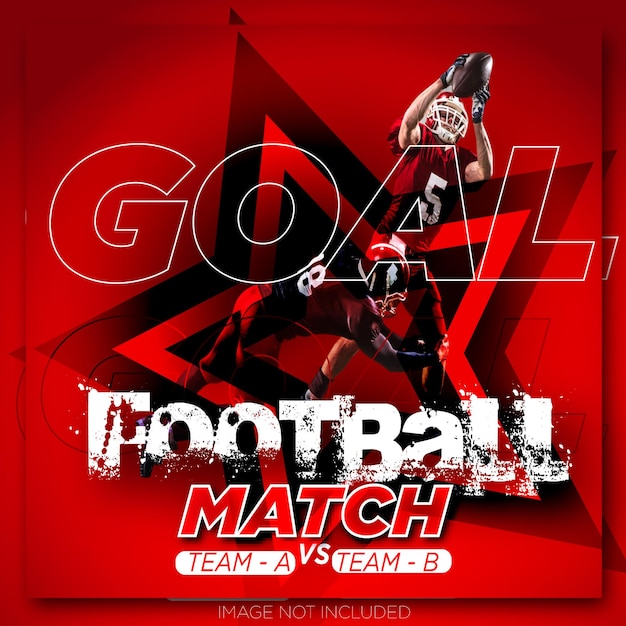 American-Football-Sport-Social-Media-Post-Banner-Vorlage