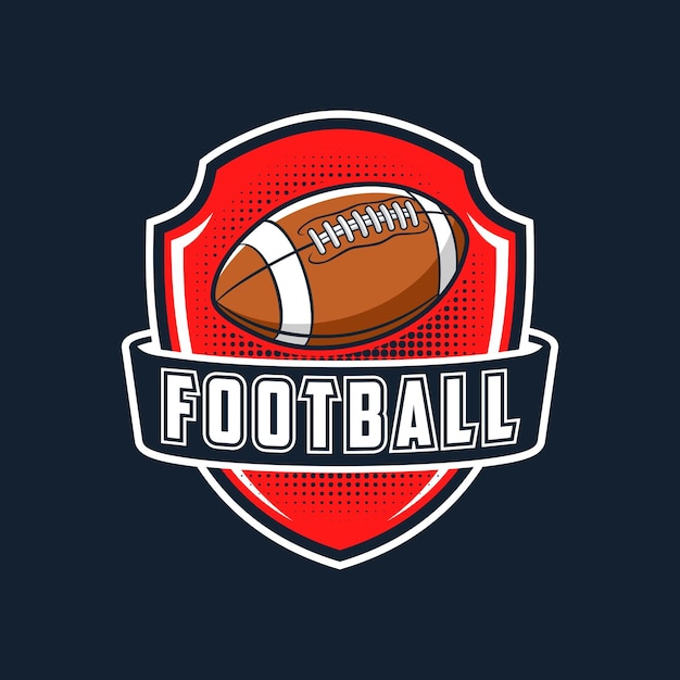 American-Football-Sportlogo und Abzeichen, American-Football-Logo-Vektorillustration