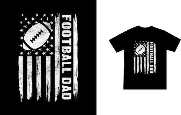 Vektor american-football-t-shirt-design oder sportspieler-poster-design