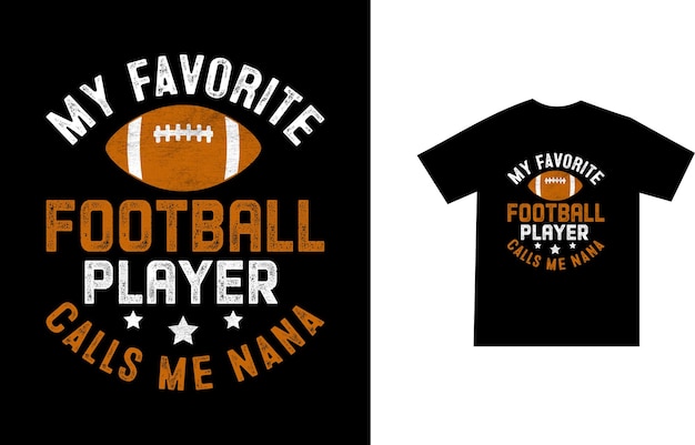American-Football-T-Shirt-Design oder Sportspieler-Poster-Design