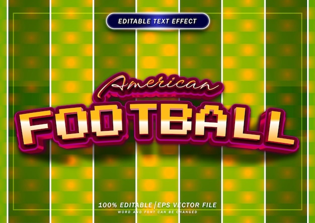 American-Football-Texteffekt editierbarer Schriftstil